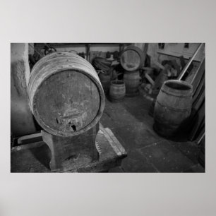 Poster Vieux tonneaux de vin