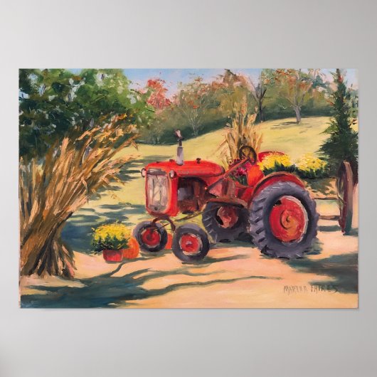 Poster Vieux tracteur et nouvelle prime (Devant)