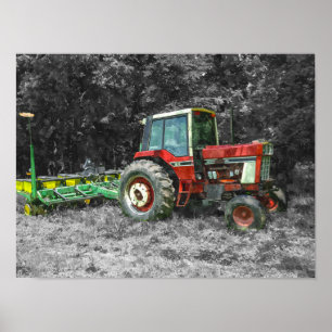 Poster Vieux tracteur international