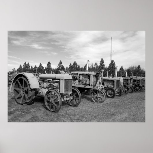 Poster Vieux tracteurs (Devant)