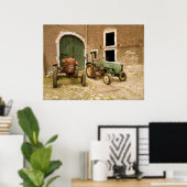 Poster Vieux Tracteurs Canvas Imprimer (Bureau à domicile)