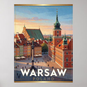 Poster Vieux-Varsovie Château Royal Pologne