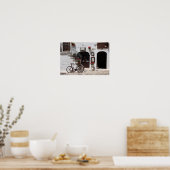 Poster Vieux vélo et vitrine dans les Pouilles (Cuisine)