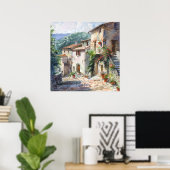 Poster Vieux village italien (Bureau à domicile)