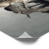 Poster Vieux Visage De La Personne Profondant De L'Ancien (Coin)