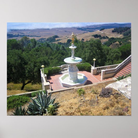 Poster View from Hearst Castle, San Simeon, Californie (Devant)