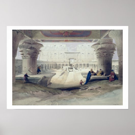 Poster View from under the Portico of Temple of Edfou (Devant)