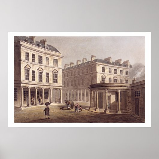 Poster View of Cross Bath Street, from 'Bath Illust (Devant)