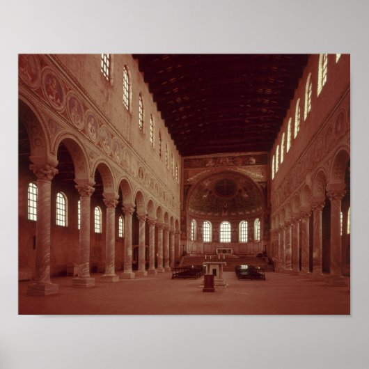 Poster View of the nave and the altar (Devant)