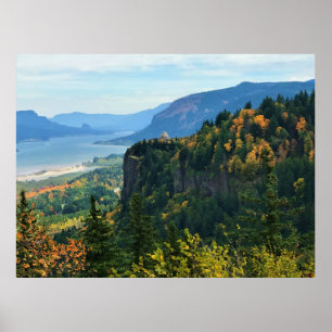Poster View of Vista House, Columbia