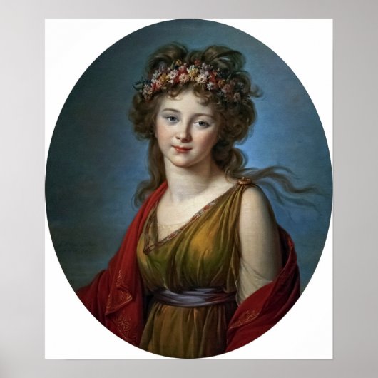 Poster Vigée Le Brun - Comtesse Kagenek en Flore (Devant)