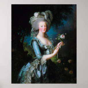 Poster Vigée Le Brun - Marie-Antoinette avec une rose