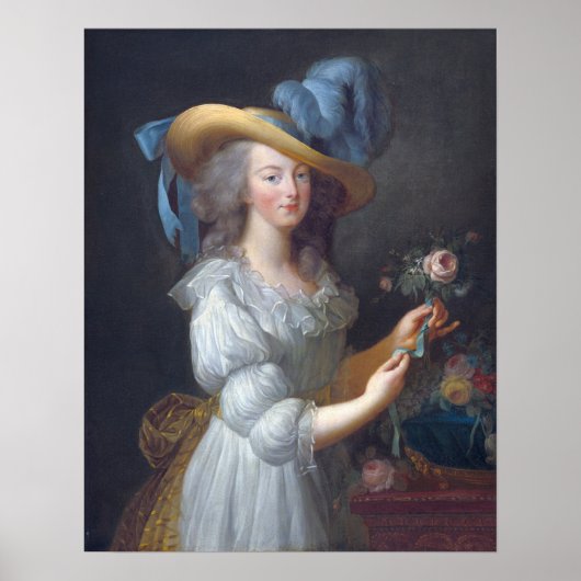 Poster Vigée Le Brun - Marie Antoinette En Robe Muslin (Devant)