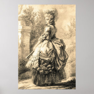 Poster Vigée Le Brun - Marie-Antoinette se promenant