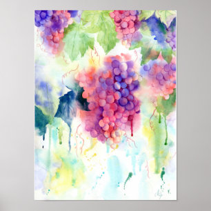 Poster Vigne d'aquarelle