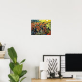 Poster Vigne rouge à Arles de Vincent Van Gogh (Bureau à domicile)