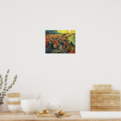 Poster Vigne rouge à Arles de Vincent Van Gogh (Cuisine)