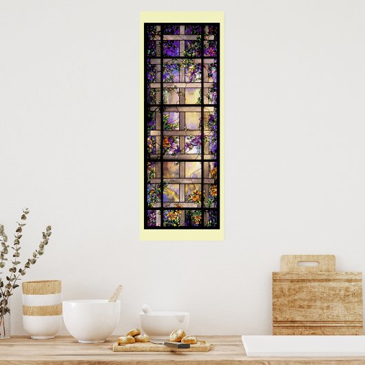 Poster Vignes en verre teinté Tiffany Imprimer (Cuisine)
