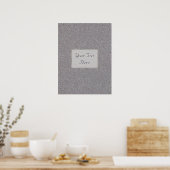 Poster Vignes Lavender Grey Embossées Leaf (Cuisine)