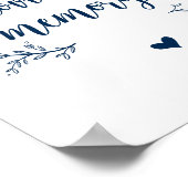 Poster Vignes Rustiques, Bleu Nuit En souvenir affectueux (Coin)