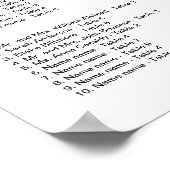 Poster Vignes vertes Mariage Réception Seating Chart (Coin)