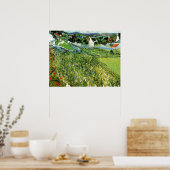 Poster Vignoble avec vue sur Auvers de Vincent van Gogh (Cuisine)