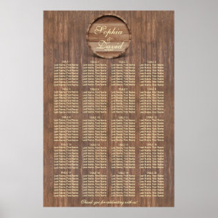 Poster Vignoble Baril Mariage Places de siège Graphique 1