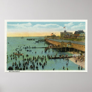 Poster Vignoble de Martha, vue aérienne de la plage