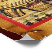 POSTER VIGNOBLE DE VIGNE ANTIQUE RÉCOLTE PARCHEMIN (Coin)