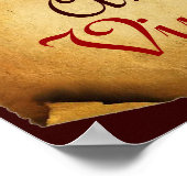 POSTER VIGNOBLE DE VIGNE ANTIQUE RÉCOLTE PARCHEMIN (Coin)