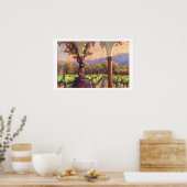 Poster Vignoble imprimé (Cuisine)