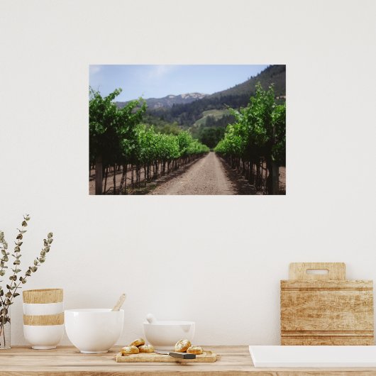 Poster Vignoble Napa Valley (Cuisine)