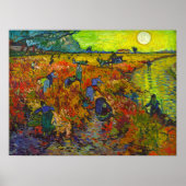 Poster Vignoble rouge à Arles par Vincent van Gogh (Devant)