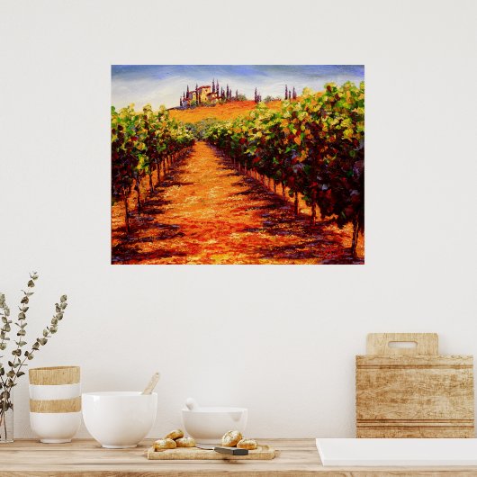 Poster Vignoble toscan (Cuisine)