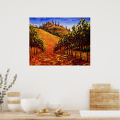 Poster Vignoble toscan sur la colline (Cuisine)