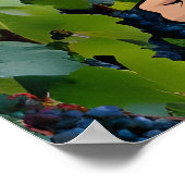 Poster Vignoble Winemaker, le vin est l'élixir de la vie (Coin)