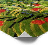 Poster Vignobles avec vue sur Auvers par Vincent van Gogh (Coin)