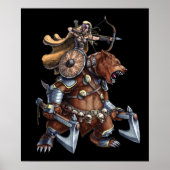 Poster Viking Archer Riding War Bear (Devant)