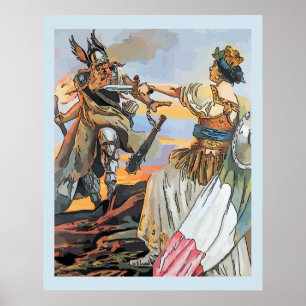 Poster Viking de style vintage