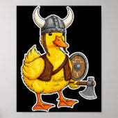 Poster Viking Duck Funny Warrior Design  (Devant)