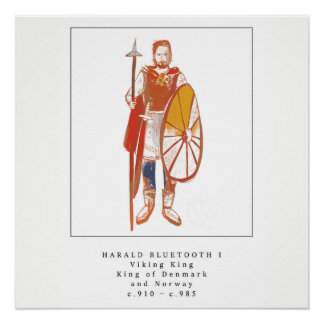 Poster Viking King Harald Bluetooth