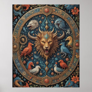 Poster Viking Lion Shield
