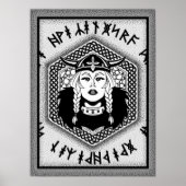 Poster Viking Shield Maiden Celtic Warrior (Devant)