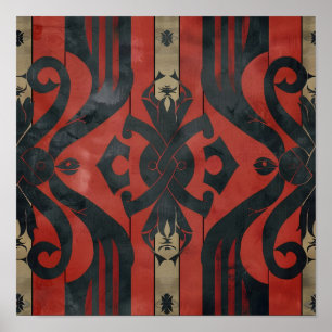 Poster Viking Thème Motif complexe