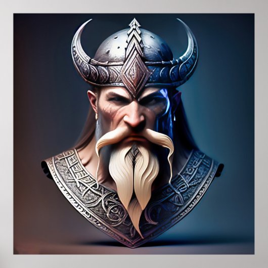 Poster viking viking viking guerrier art (Devant)
