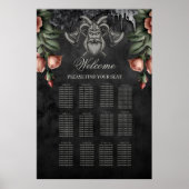 Poster Viking Wolf & Rose. Une tête de loup stylisée (Devant)