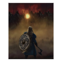 Viking Woman Warrior fait face à un danger