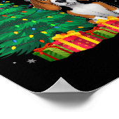 Poster Vilain Beagle Santa Hat Feux de Noël Amoureux des (Coin)