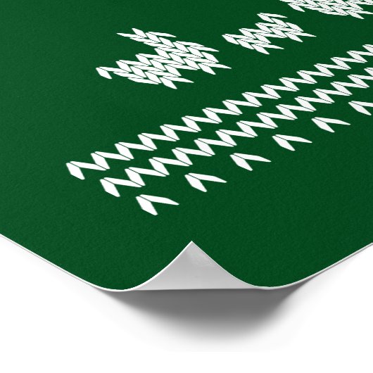 Poster Vilain Joyeux Chandail Vert Noël Fun Religieux (Coin)