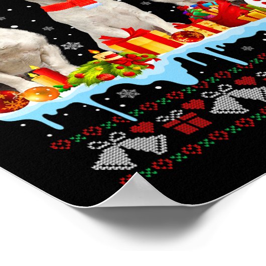 Poster Vilain Noël Jack Russell Terrier Chien Père Noël N (Coin)